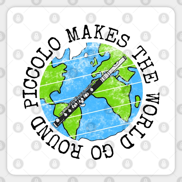 Piccolo Makes The World Go Round, Piccoloist Earth Day Sticker by doodlerob